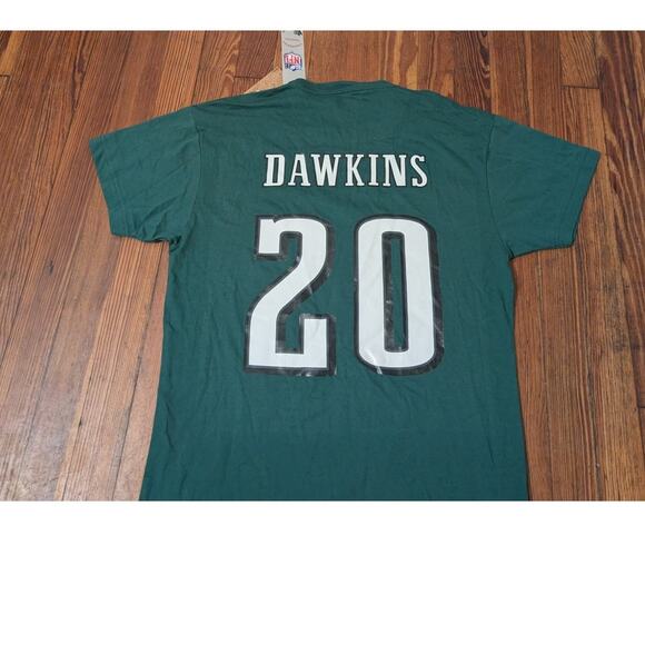 Mitchell and Mess Brian Dawkins Green Throwback T-Shirt Jersey Mens Small NWT - Picture 4 of 6